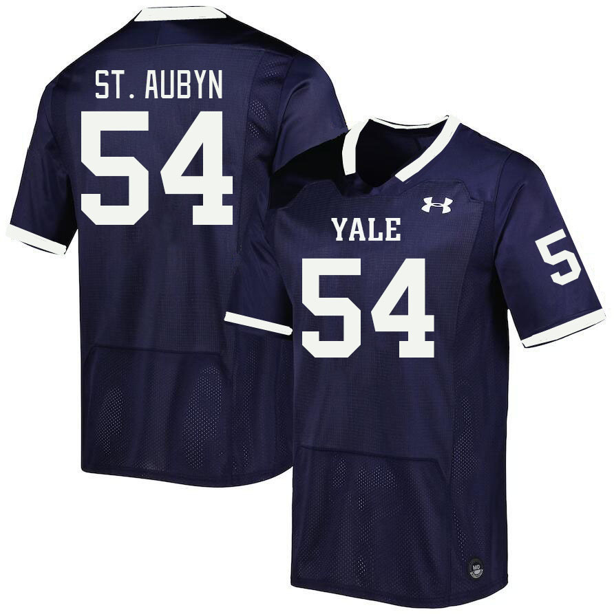 Men-Youth #54 Jackson St. Aubyn Yale Bulldogs 2023 College Football Jerseys Stitched Sale-Blue